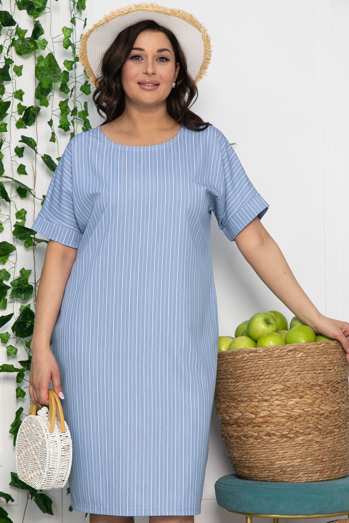 Платье Покоряя сердца (джинс) П13460-1М