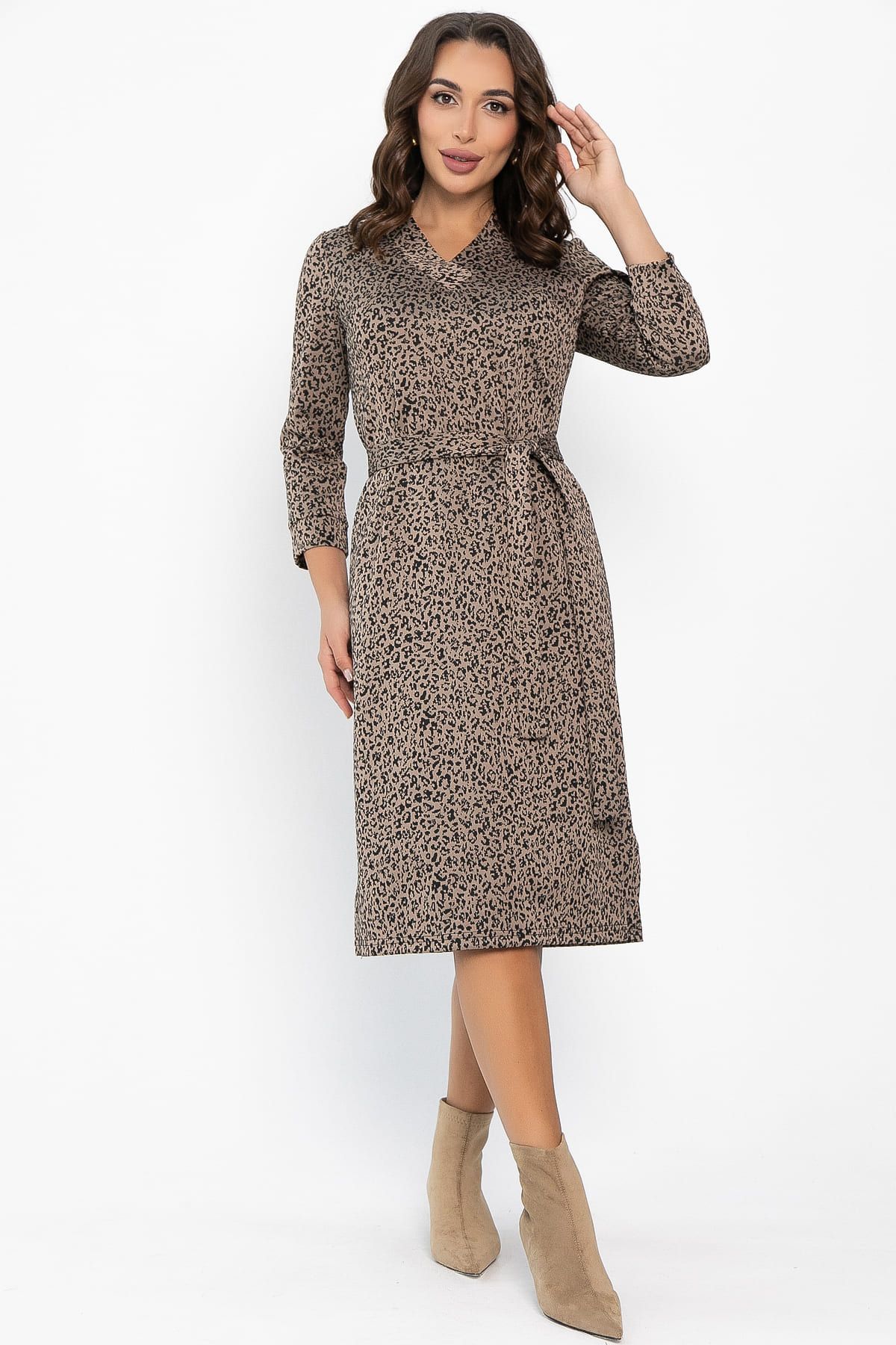 Платье Лаконичный стиль (капучино) П13751-19М