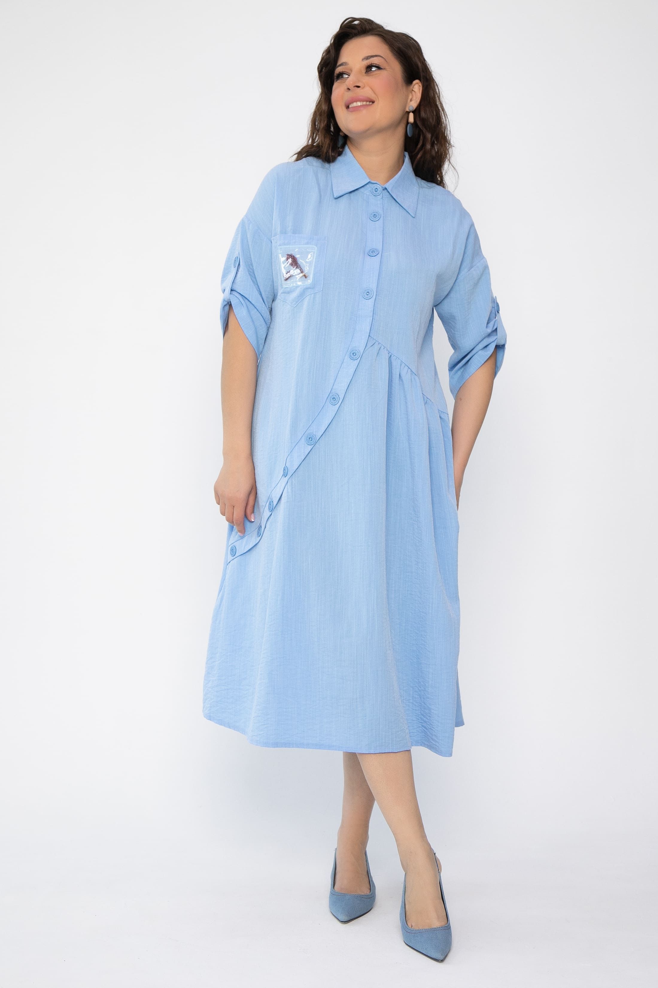 Платье Индира (голубое ХИТ) П10542