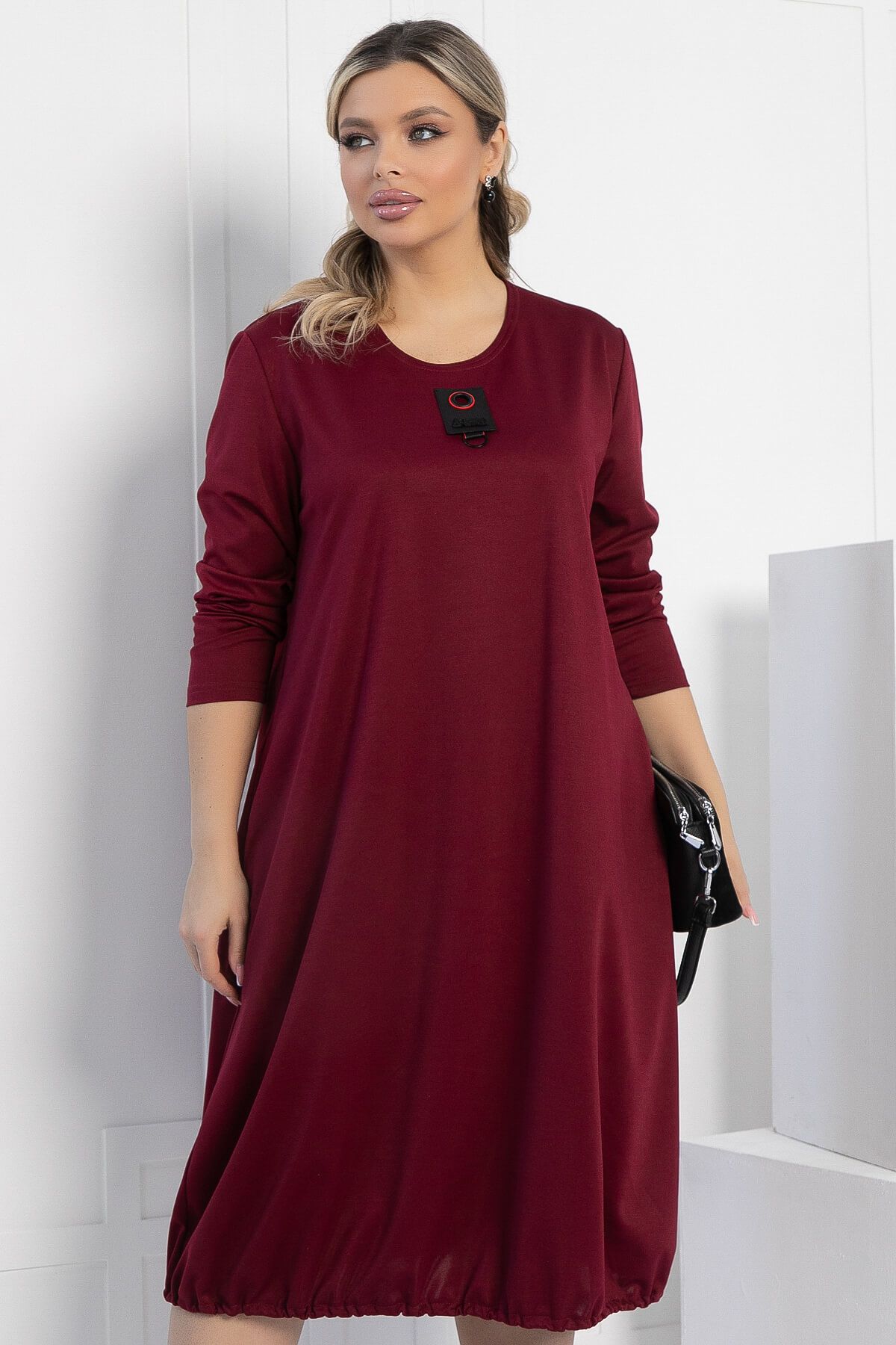 Платье Я жду тебя (бордовое) П12312-15