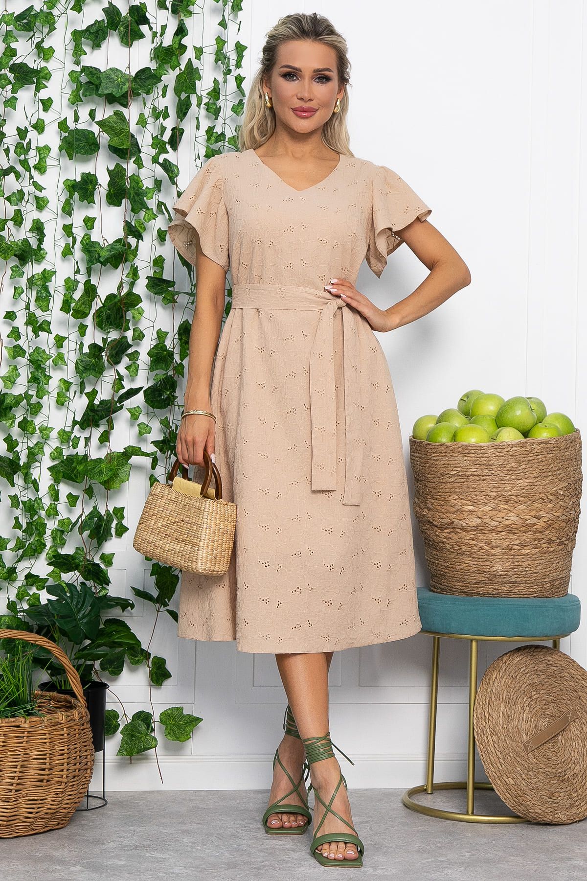 Платье Мелодия любви (бежевое) П13633-4М