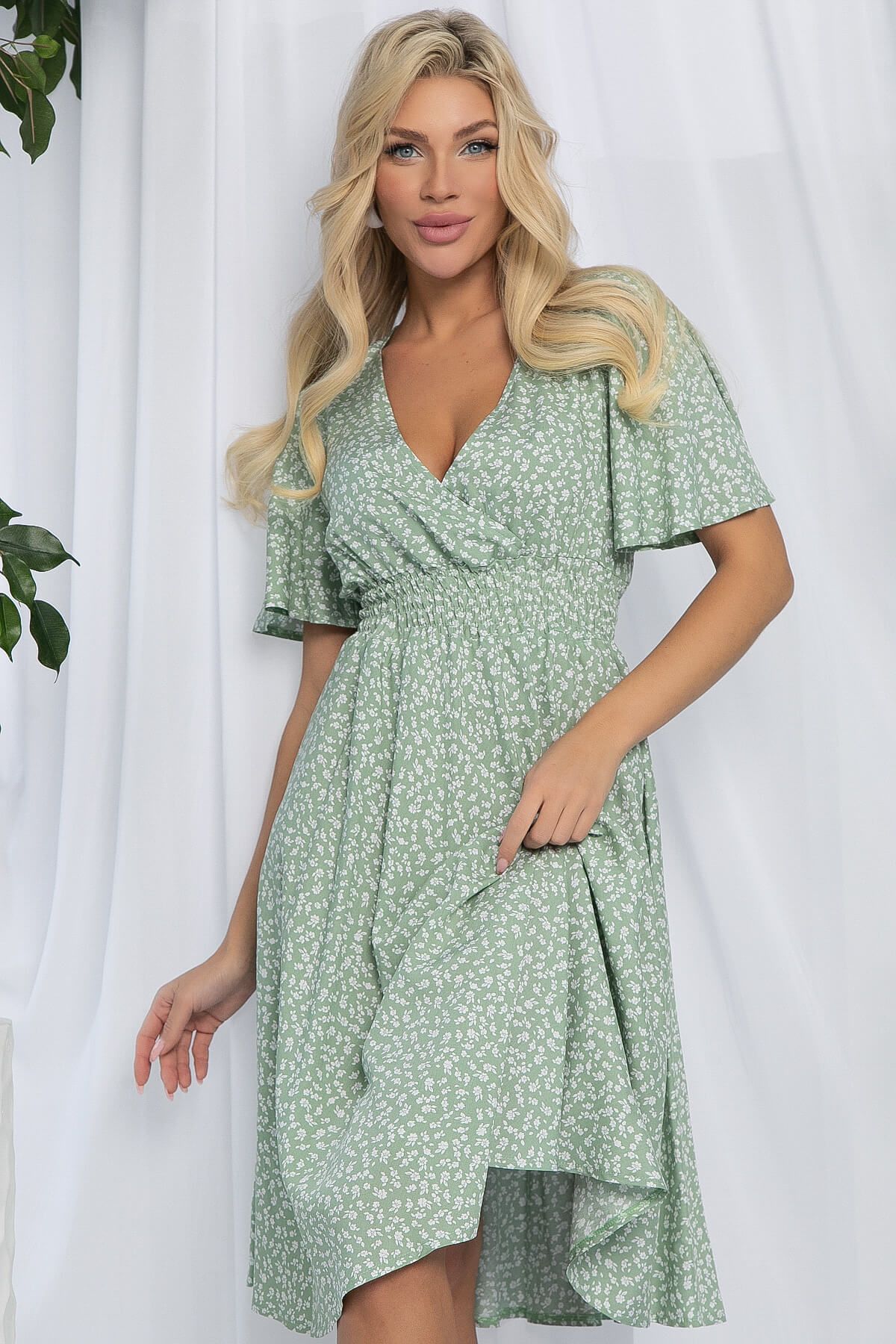 Платье Селена (олива) П13102-8М