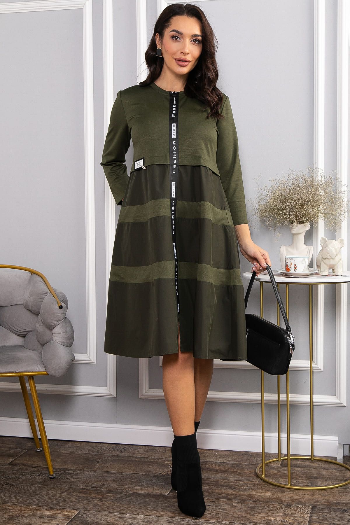 Платье Наири (хаки) П14427-5М