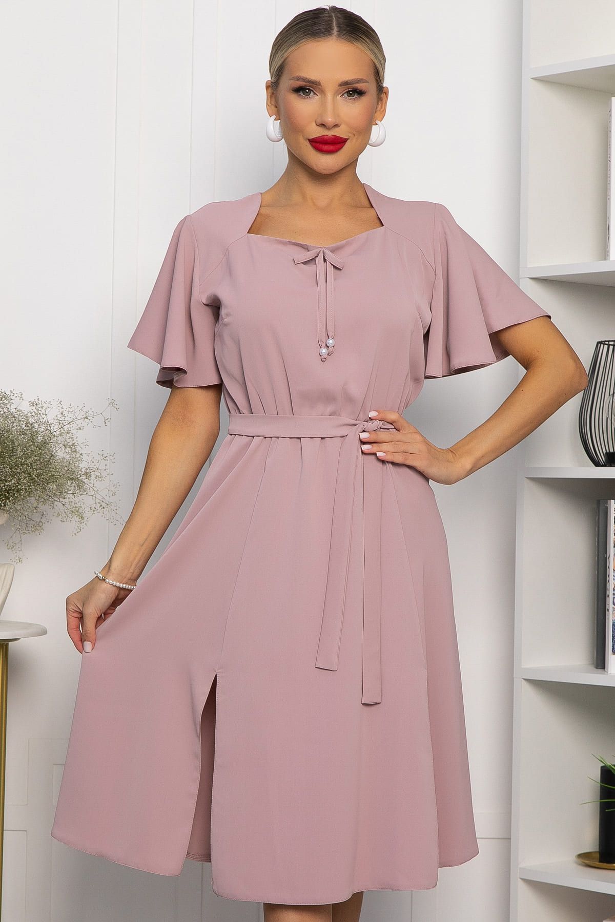 Платье Трепет любви (пудра) П13915-39М