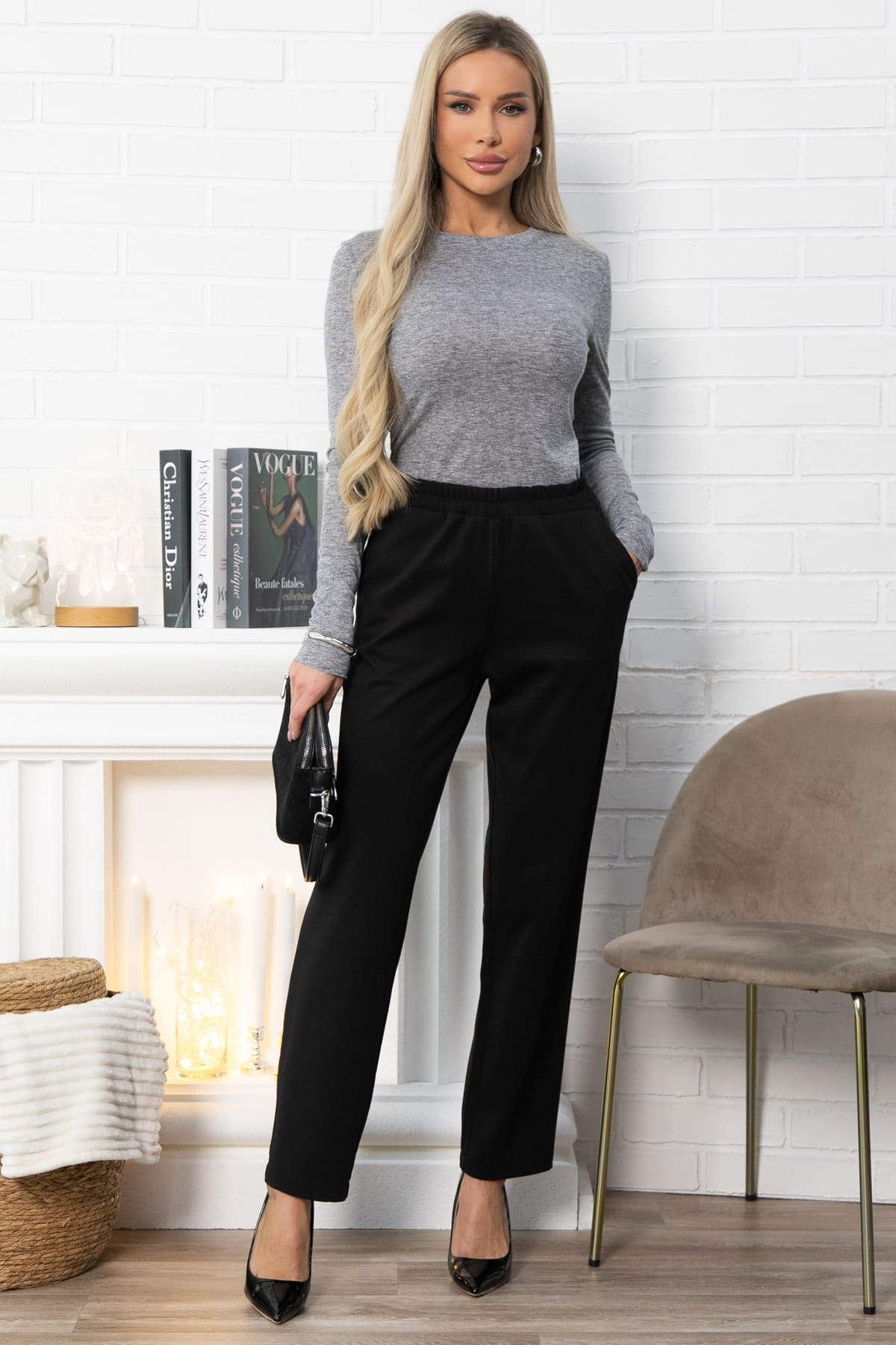 Брюки Беззаботное путешествие (черные) Б14865-16М