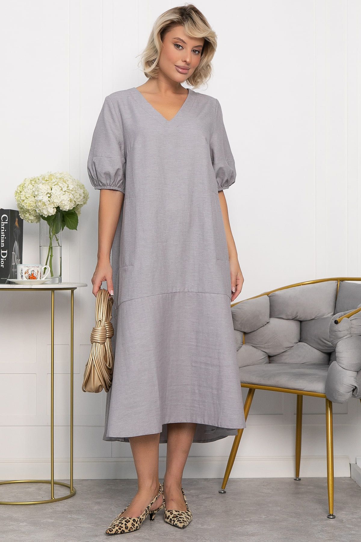 Платье Калифорния (серое) П14044-30М