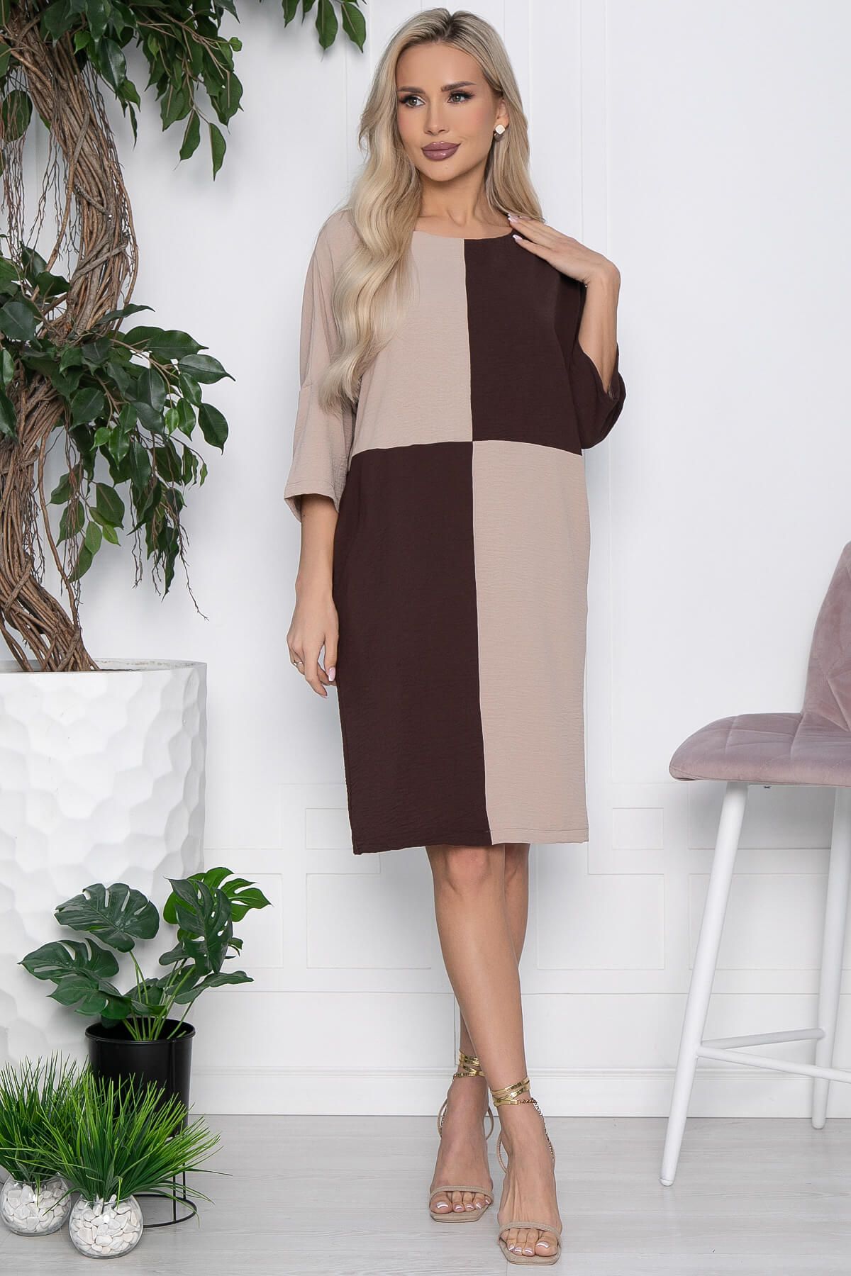 Платье Кайла (коричневое) П10677