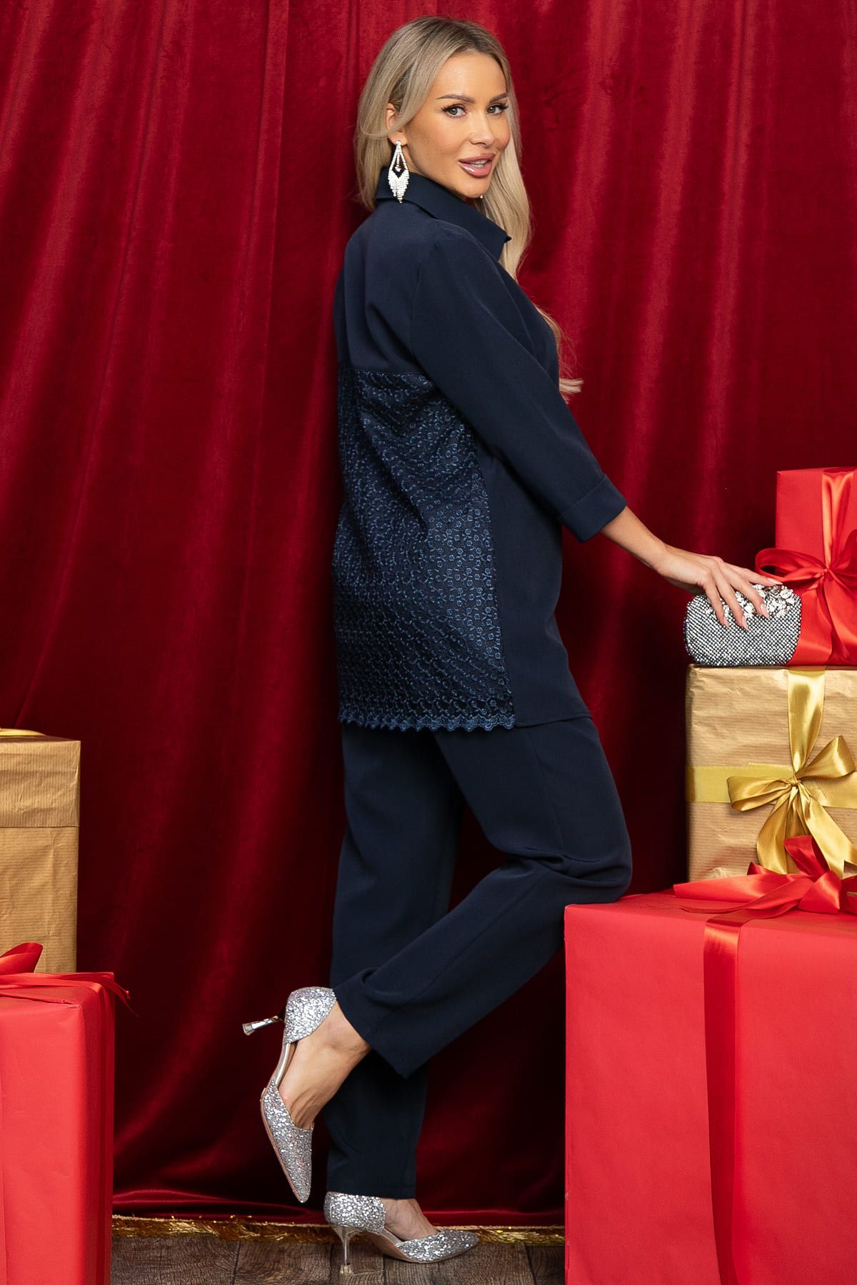 Костюм с брюками Ксанти НЬЮ (синий) К14502-3М