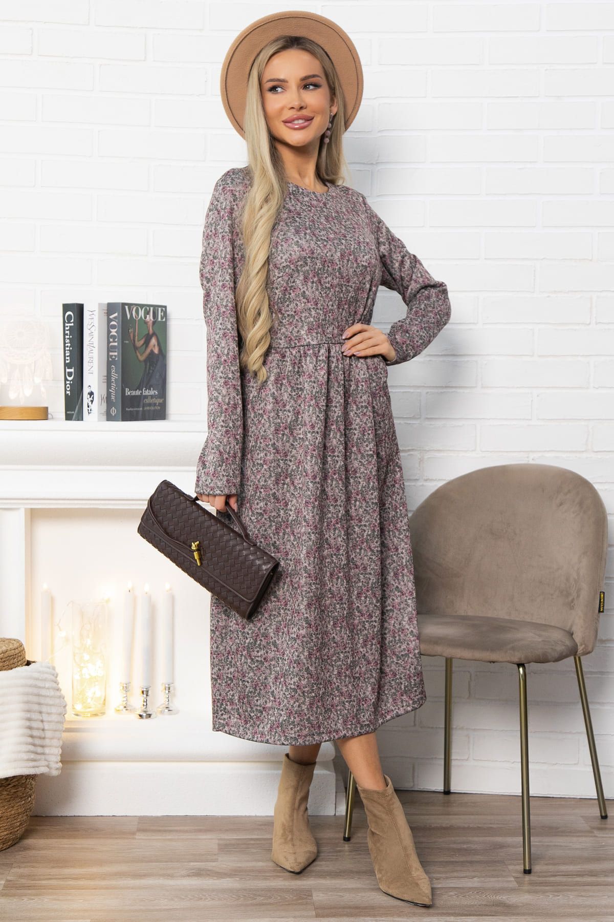 Платье Андреа (коричневое) П14852-25М