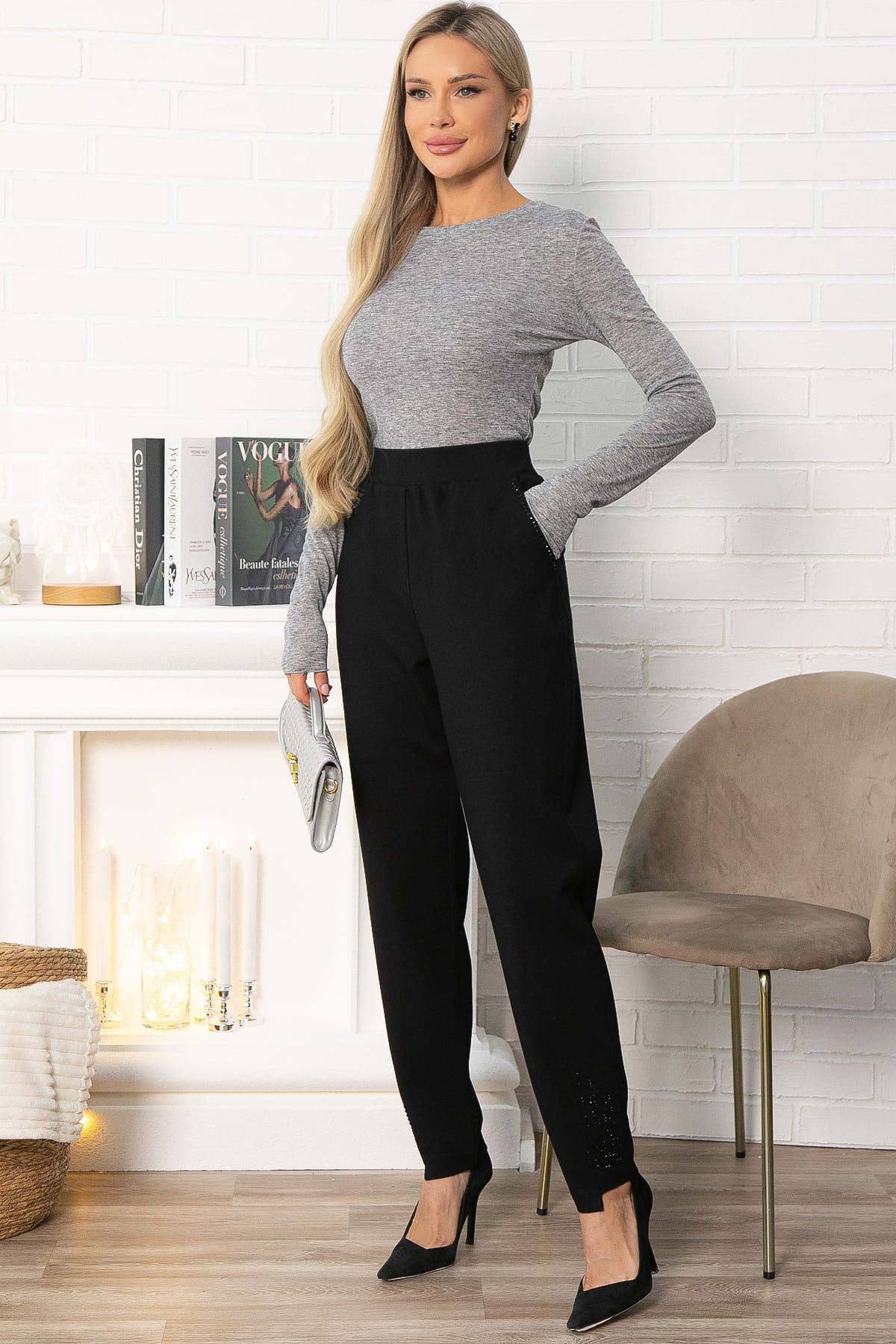 Брюки классические Берна (черные) Б14883-8М