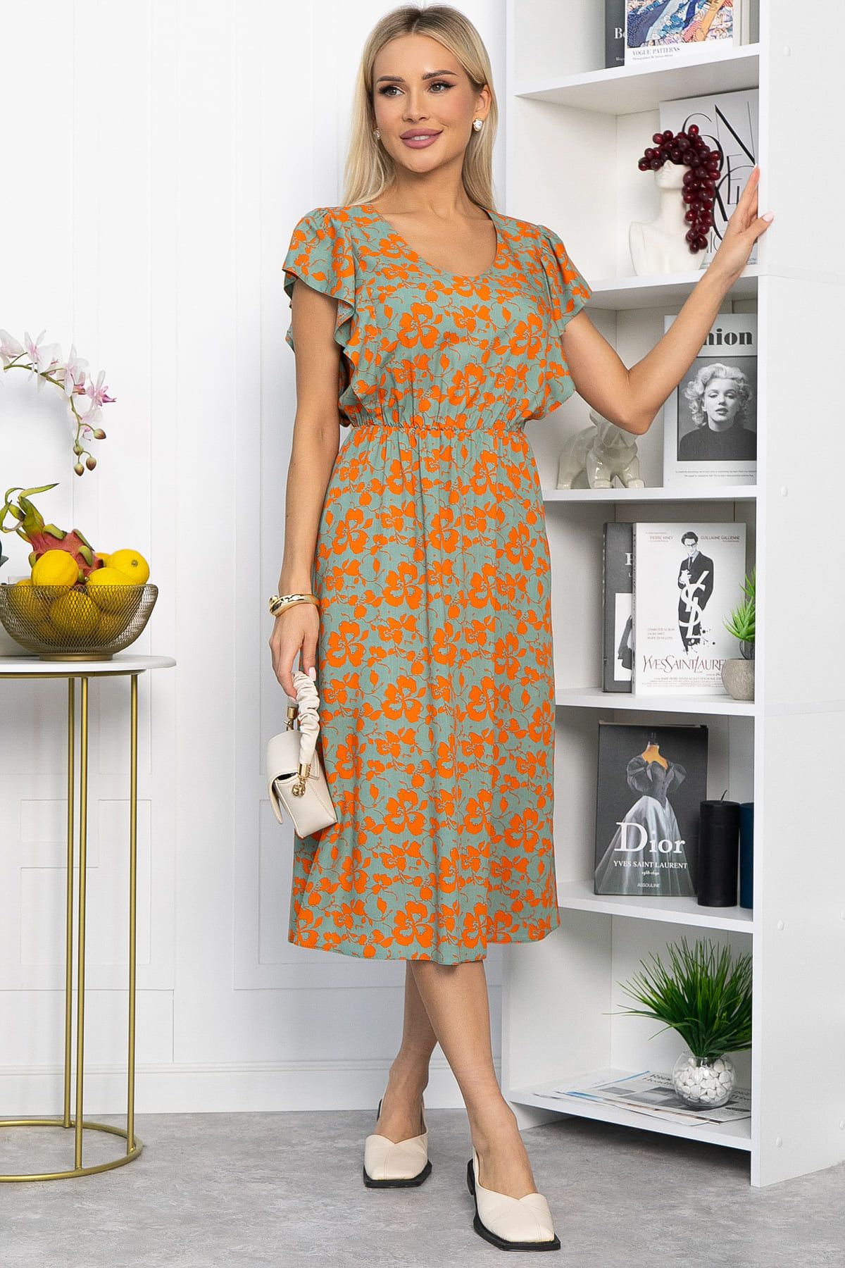 Платье Айлана (оранжевое) П13933-35М