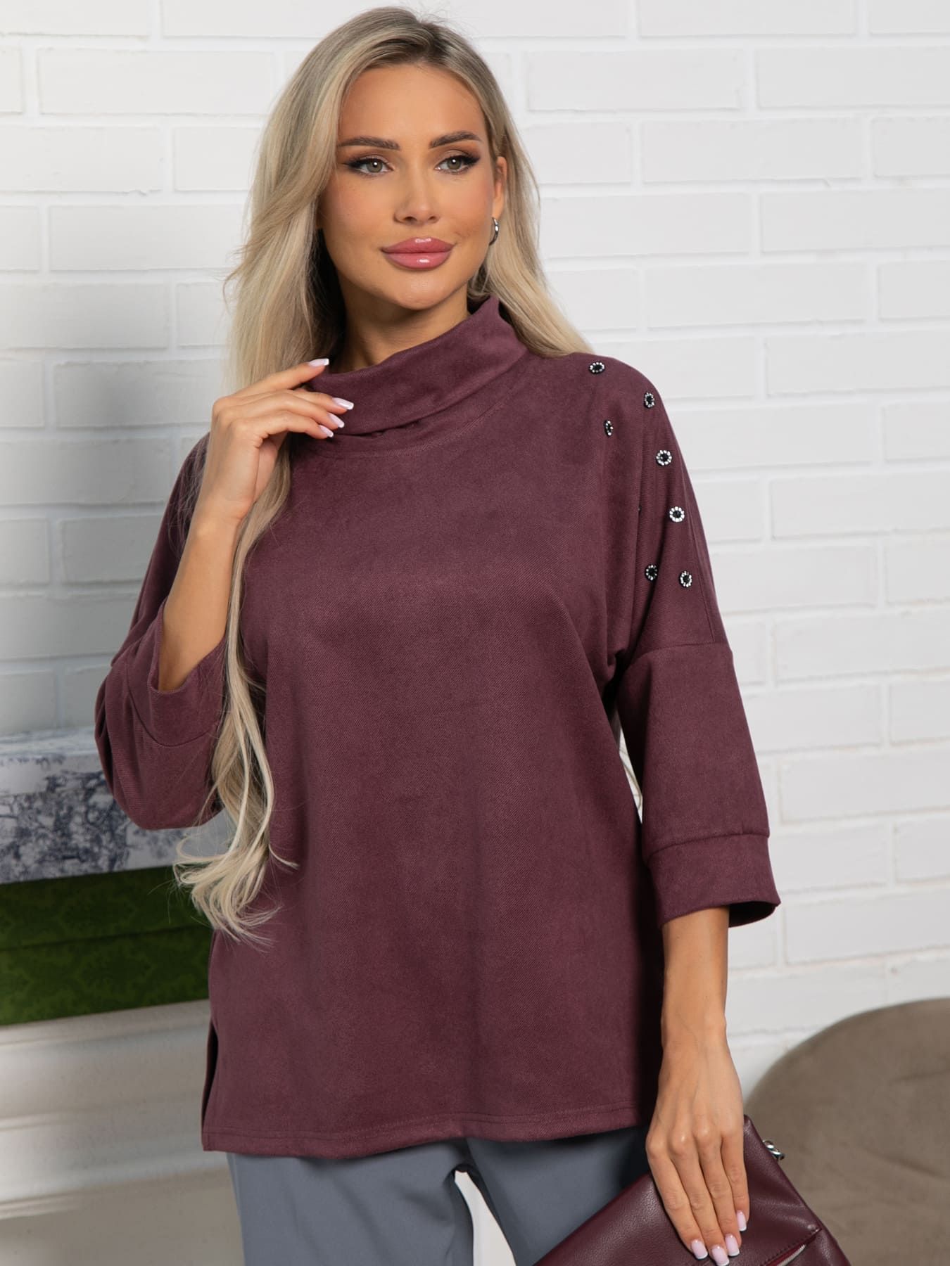 Джемпер Темп города (ягодный) Б15465-4М