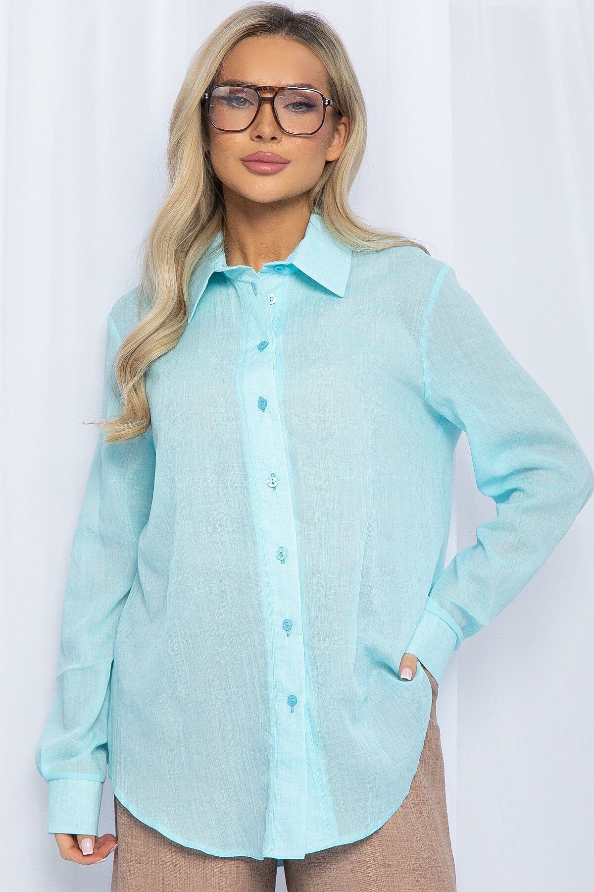 Рубашка Воздушное настроение (голубая) Б13188-7М