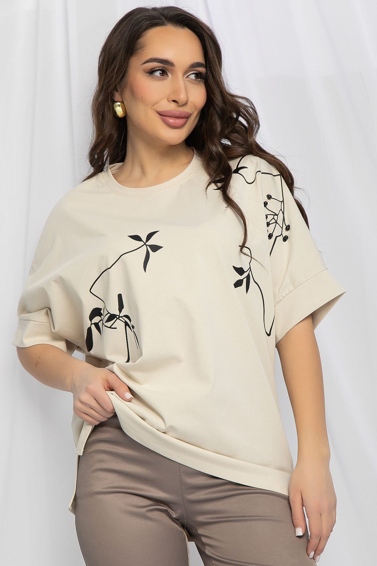 Блуза Ампир (бежевая) Б13169-20М