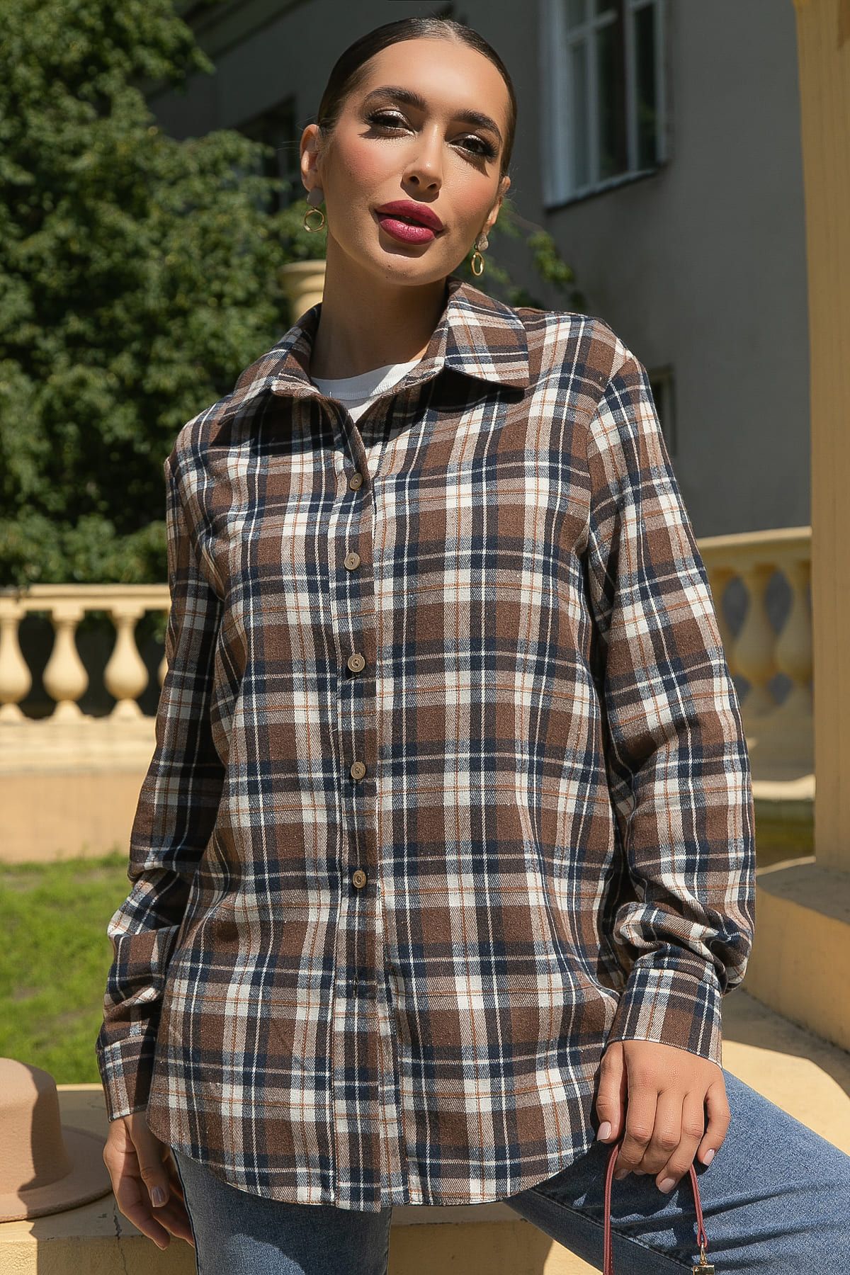 Рубашка Денни (коричневая) Б14144-7М