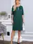 Платье трикотажное Кайла (зеленое) П14587-10М