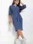 Платье Нежность осени (синее) П11922