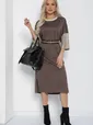 Платье Уютный шик (коричневое) П11147