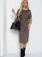 Платье Уютный шик (коричневое) П11147