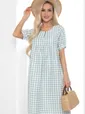 Платье Лето в клетку (мята) П10193