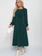 Платье Осенний разговор (темно-зеленое) П11168