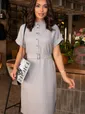 Платье Бон вояж (светло-серое) П14023-41М