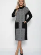 Платье Брэтта (серо-черное) П11357