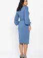 Платье с поясом Безупречный силуэт (синее) П14512-10М