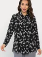 Рубашка с принтом Надель (черная) Б14360-16М