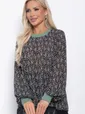 Блуза Шафран (черная/мелкие цветы) Б10796