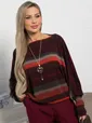Блуза Муза (бордово-оранжевый) Б15184-5М
