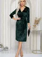 Платье Зимняя роза (зеленое) П12193-35