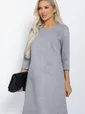 Платье Элегантная простота (серое) П12242-6