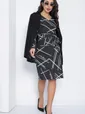 Платье Альмерия (черно-серое) П12499