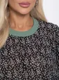 Блуза Шафран (черная/мелкие цветы) Б10796