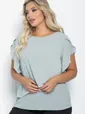 Блуза Магнолия (серо-голубая) Б11052