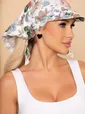 Косынка с козырьком (розы, белая) КК43