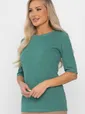 Блуза трикотажная Лиза (зеленая) Б14367-48М
