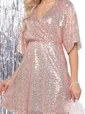 Платье "Блестящий дебют" (розовое шампанское) П8027