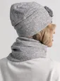 Комплект шапка и шарф (серый) КШШ01-50М