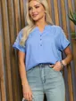 Блуза Колокольчик (голубая) Б13406-18М