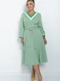 Платье Осенняя история (светло-зеленое) П11226