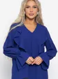 Блуза шифоновая Вэнси (синяя) Б15023-8М