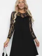 Платье Кружевная нежность (черное) П11398
