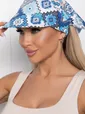 Косынка с козырьком на резинке (мозаика/голубая) ККР02