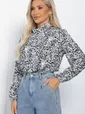 Блуза Ален (черно-белая) Б11391
