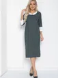 Платье Нежный акцент (темно-зеленое) П12634-18
