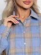 Рубашка Дэлли (бежево-голубая) Б15107-7М