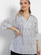 Блуза Легкость движения (бело-серая) Б12966-30М