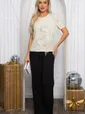Блуза праздничная трикотажная Риана (бежевое золото) Б14619-5М